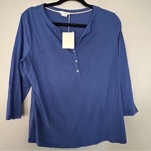 Boden Blue Cotton Henley Top 10
